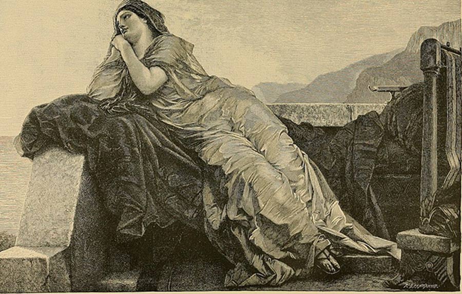 Penelope pining for Odysseus by Rudolf Friedrich von Deutsch (1888) (Public Domain)