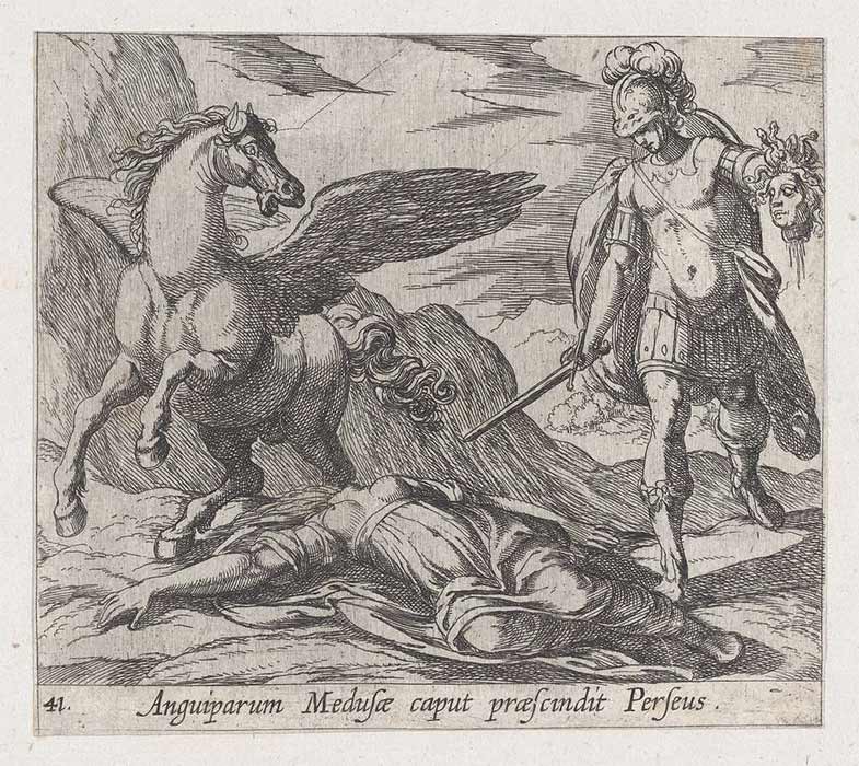 Perseus Killing Medusa from Ovid's 'Metamorphoses' by Antonio Tempesta. Metropolitan Museum of Art (Public Domain)