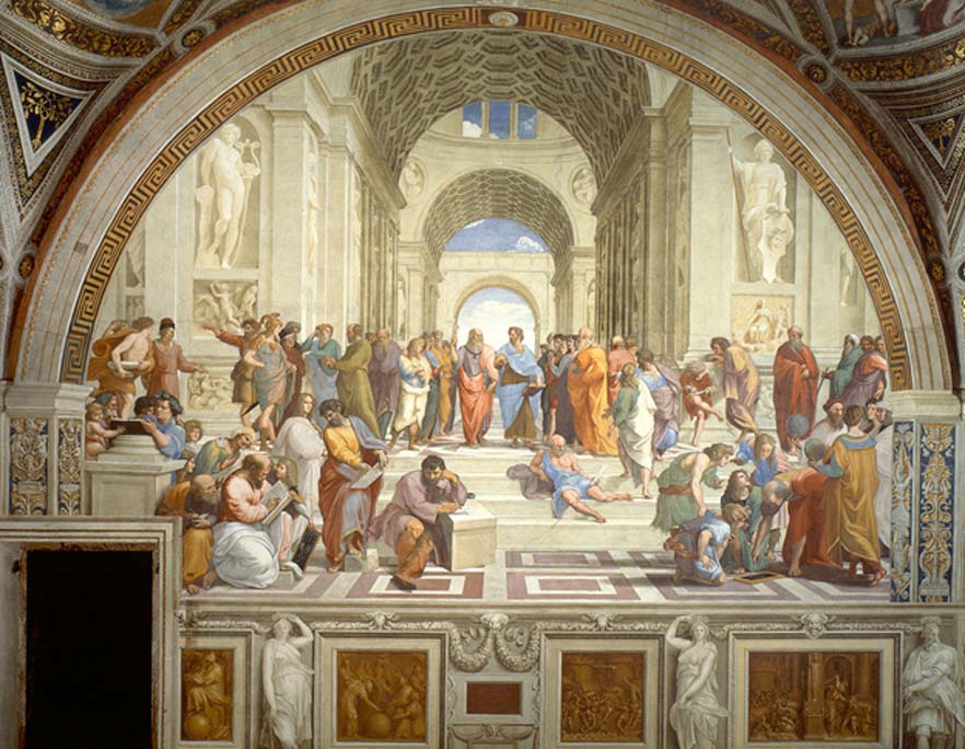  The School of Athens by Raphael (1509–1510), fresco at the Apostolic Palace, Vatican City.