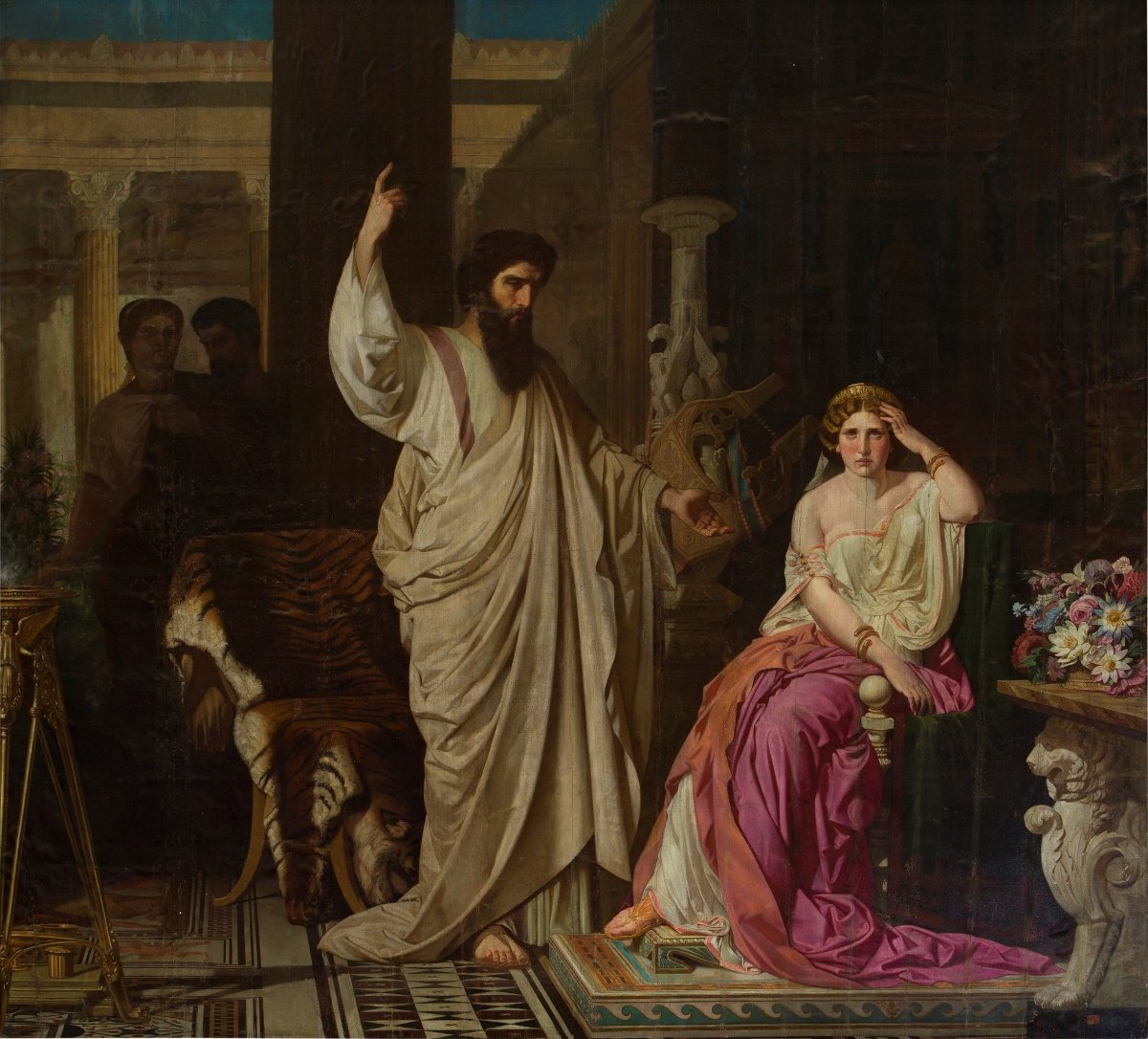 Saint Paul, surprised by Nero at the moment of converting Sabina Poppaea by Isidoro Lozano ca. 1858.