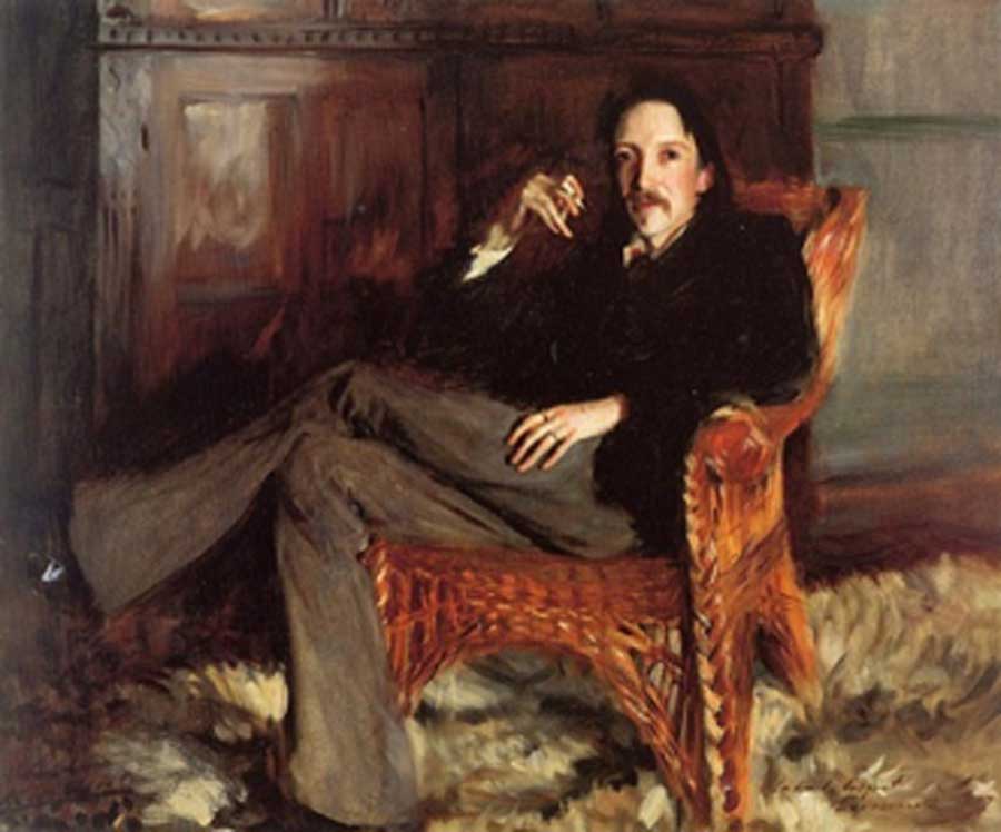 Portrait of Robert Louis Stevenson by John Singer Sargent (1887) (Public Domain)