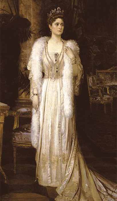 Portrait of Empress Alexandra Feodorovna by Nikolai Kornilievich Bodarevsky (1907) (Public Domain)