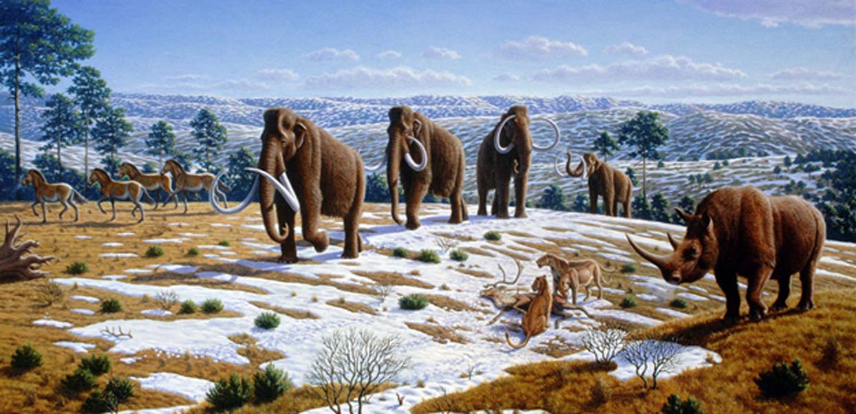 Recreation of a scene in late Pleistocene northern Spain, by Mauricio Antón (CC BY-SA 2.5)