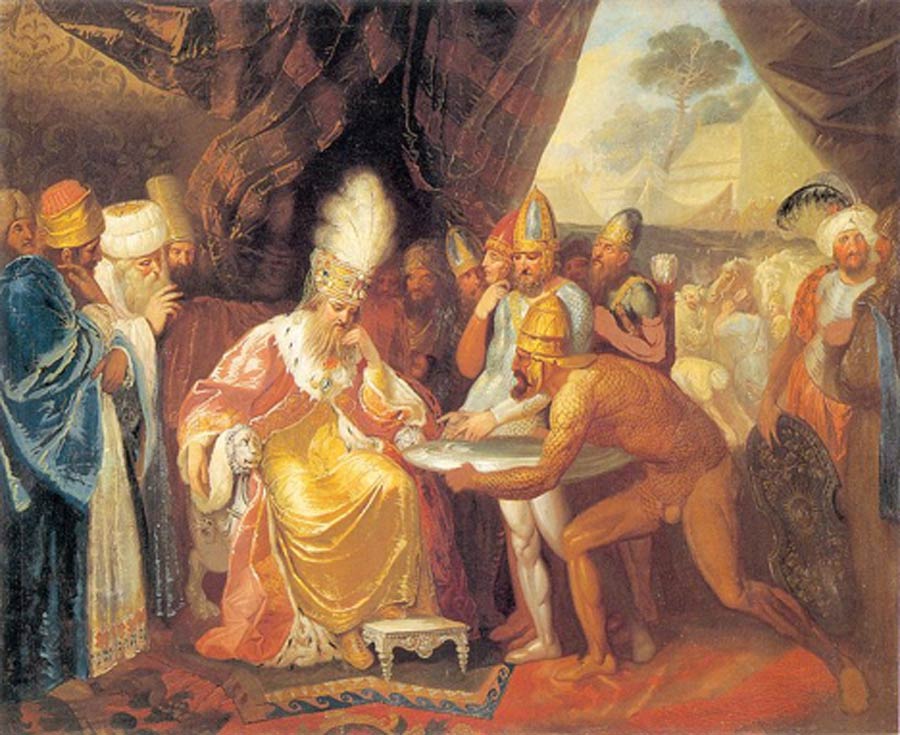 Scythian emissaries meeting with Darius by Franciszek Smuglewicz  (1745–1807) Lithuanian Art Museum (Public Domain)