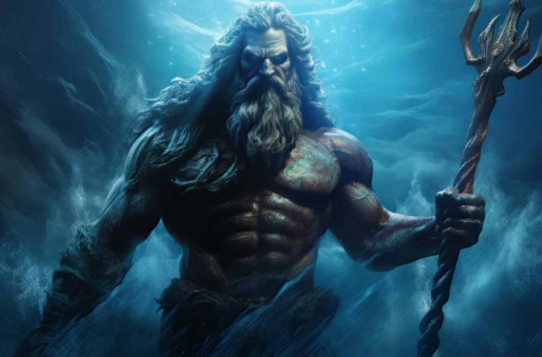 Poseidon, god of the Mediterranean Sea. Source: Luke / Adobe Stock