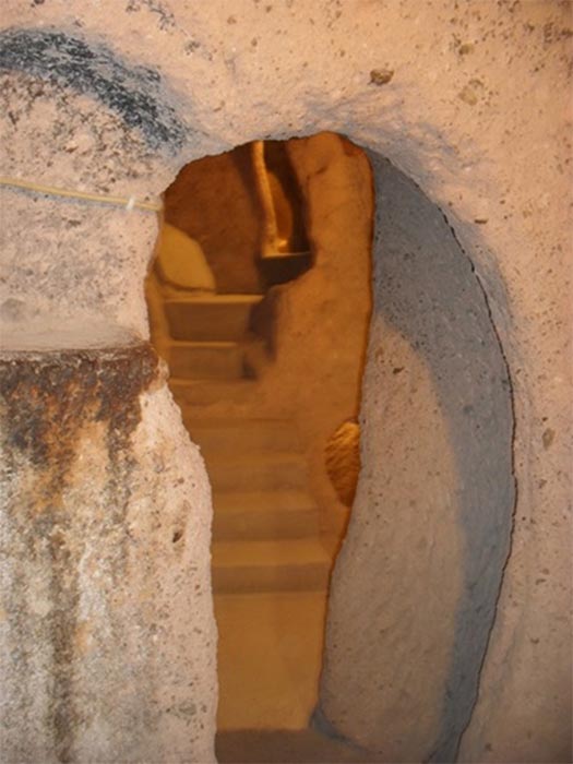 Stairway linking levels in Kaymakli Underground City (Image: Courtesy Micki Pistorius)
