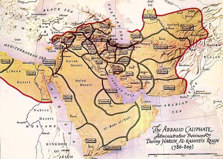 The Abbasid caliphate in the late 8th century