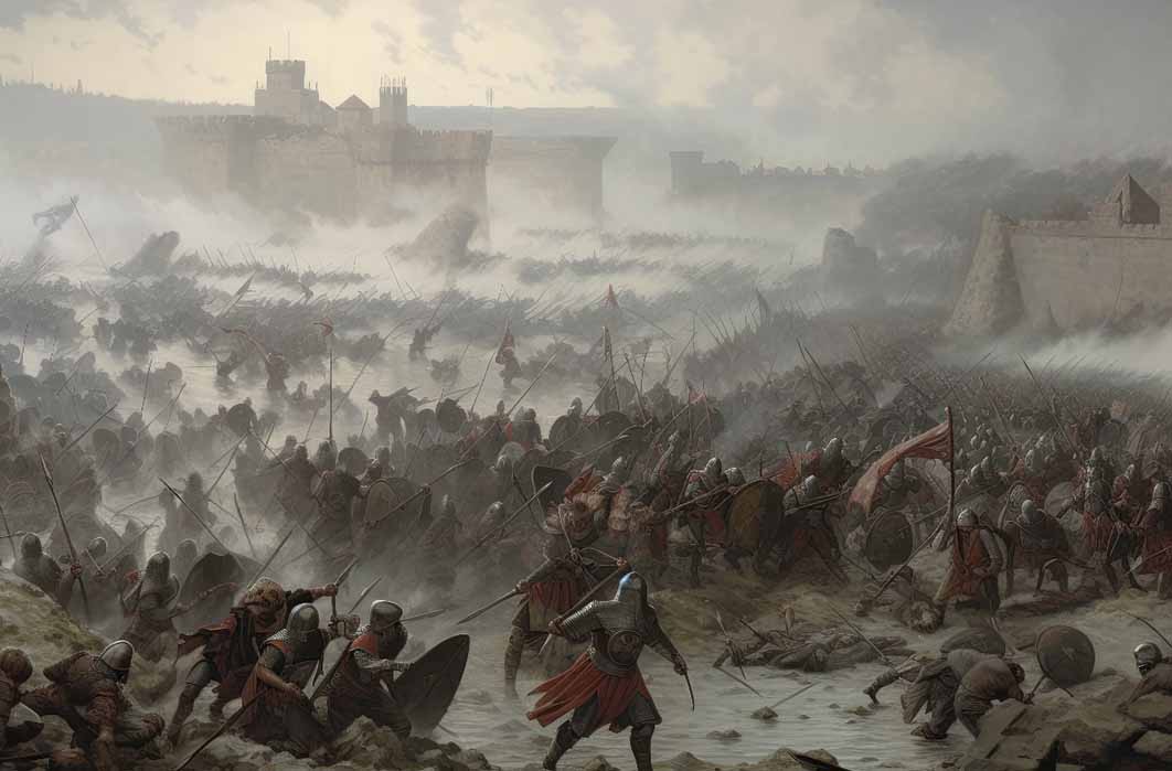 A Medieval Mass Battle ( AIGen/ Adobe Stock)