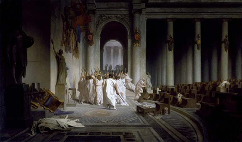 The Death of Caesar by Jean-Léon Gérôme (1859 to 1867) (Public Domain)