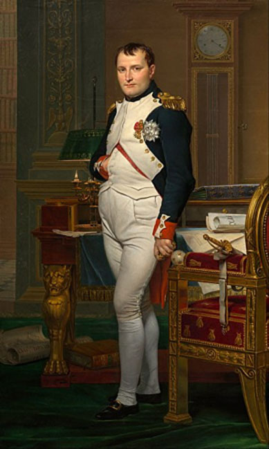 The Emperor Napoleon in his study at the Tuileries by Jacques-Louis David (1812). National Gallery of Art. (Public Domain)