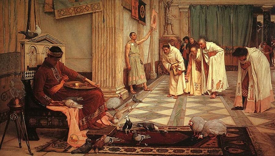 The Favorites of the Emperor Honorius , John William Waterhouse , 1883 (Public Domain)
