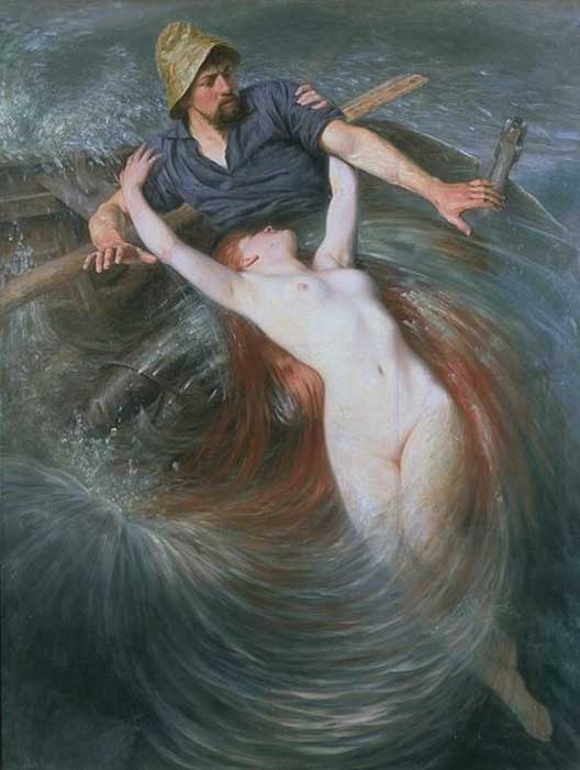 The Fishermen and the Siren by Knut Ekwall  (1843–1912) (Public Domain)