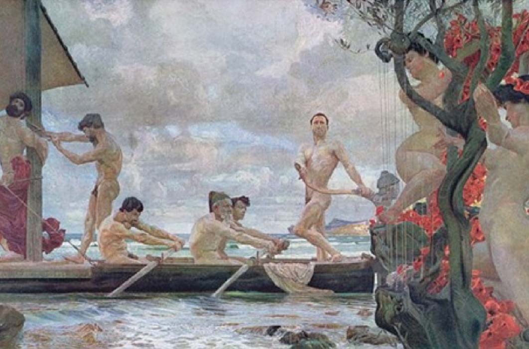 Odysseus and the Sirens by Otto Greiner  (1869–1916) (Public Domain)