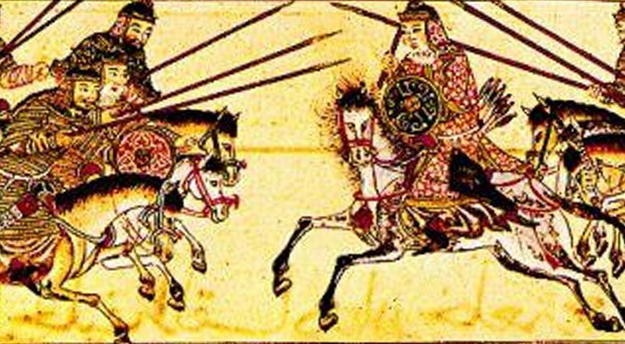 The Mongol heavy cavalry in a battle (13th–14th century) 