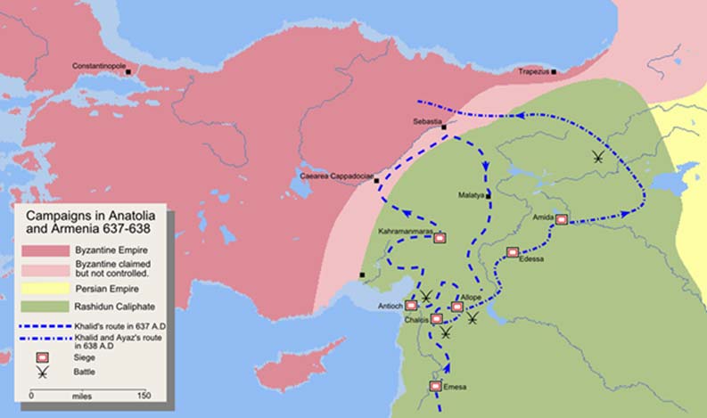 The Rashidun Caliphate Campaigns 637 – 638 AD (CC BY-SA 3.0)