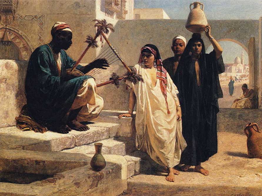 The Song of the Nubian Slave by Frederick Goodall (1863) (Public Domain)