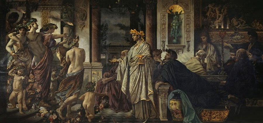 The Symposium (Second Version) by Anselm Feuerbach  (1829–1880)(Public Domain)