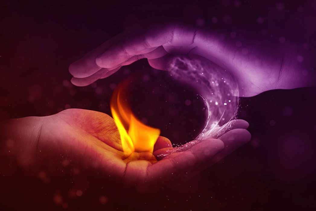 Fire and Water Hands (Public Domain)