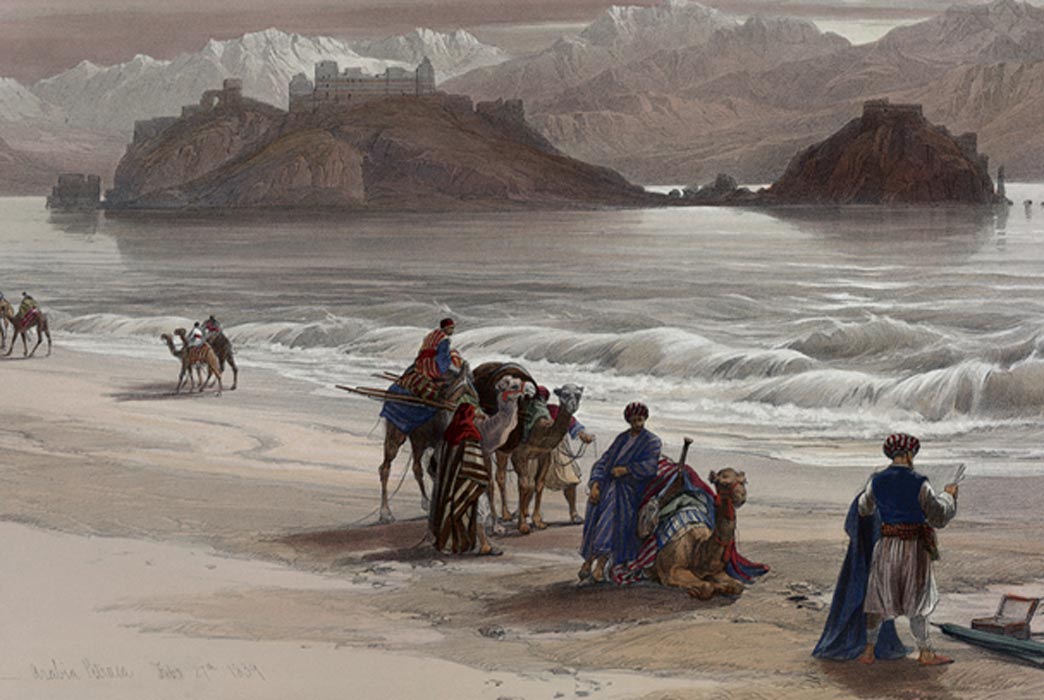 :  Illustration, Isle of Graia Gulf of Akabah Arabia Petraea 