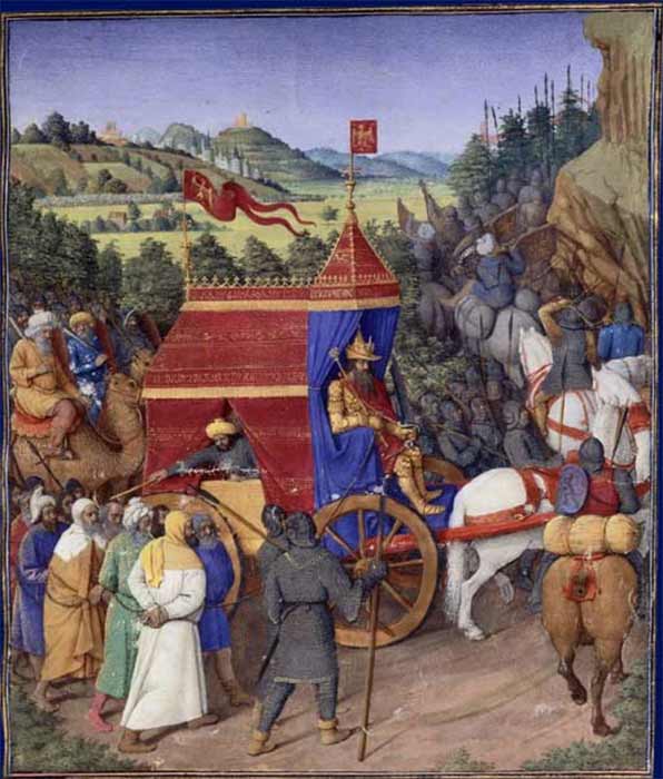 The Triumph of Jehoshaphat over Adad of Syria by Jean Fouquet (1470s) for Josephus' Antiquities of the Jews. (Public Domain)