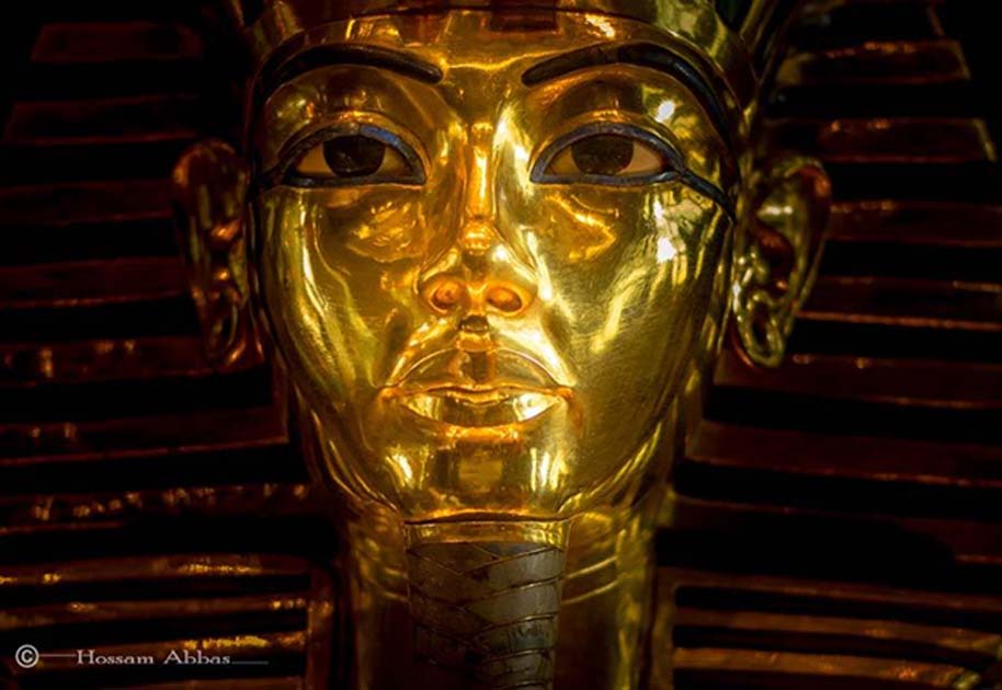 Tutankhamun, whose world famous funerary mask is pictured here, was buried with an astounding hoard of golden treasures that acted as a magnet for tomb robbers within weeks after KV62 was sealed. Thankfully, both breaches were noticed in time, the robbers apprehended and the crypt re-sealed—which preserved the precious objects until 1922. Egyptian Museum, Cairo.