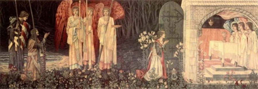 Vision of the Holy Grail by William Morris (1890) Museum and Art Gallery of Birmingham (Public Domain)
