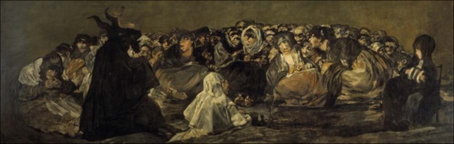 Witches’ Sabbath The Great He-Goat by Francisco Goya  (1746–1828) (Public Domain)
