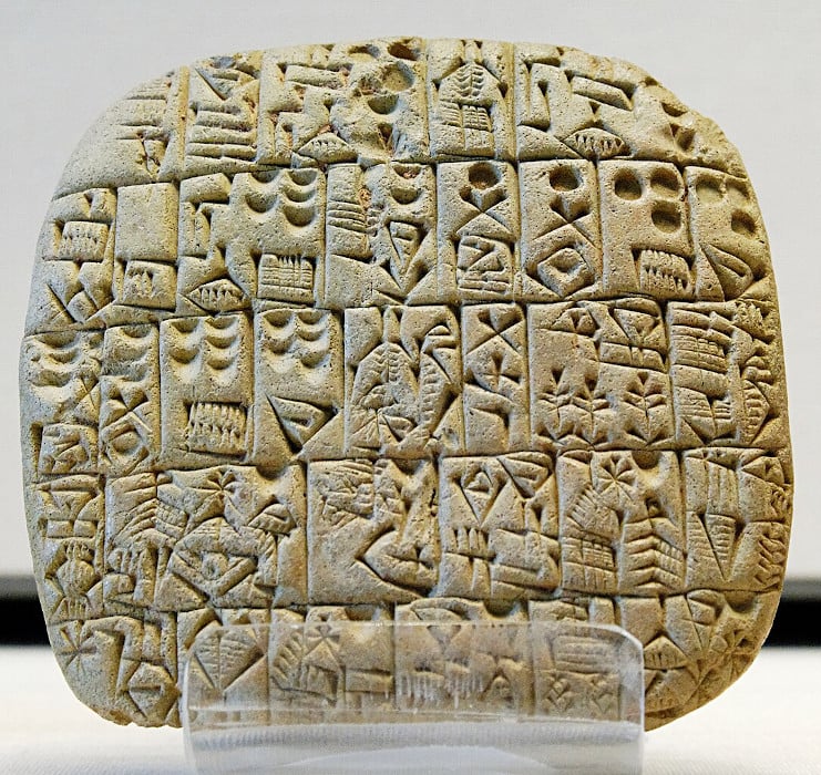 Sumerian Cuneiform sales contract.