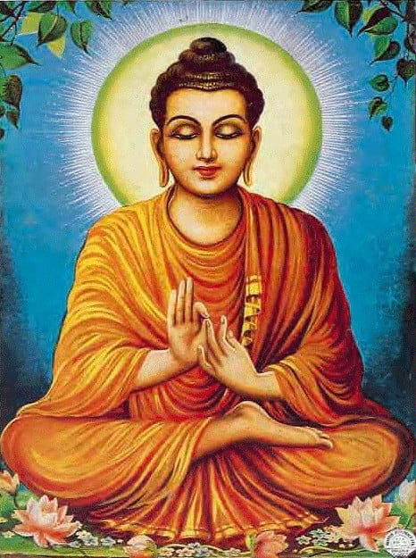Gautam Buddha in meditation.