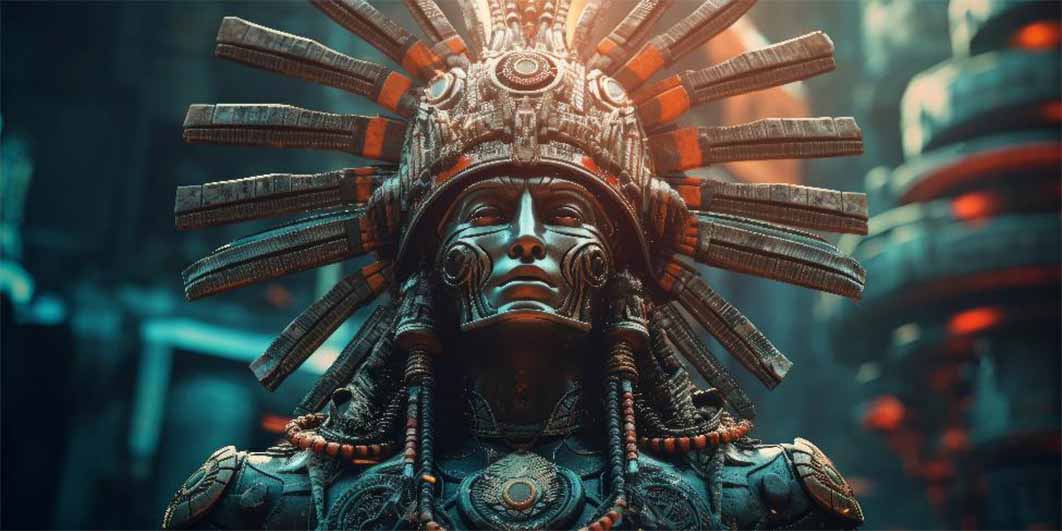 Representation of an Inca sun god. AI-generated. Source: NorLife / Adobe Stock