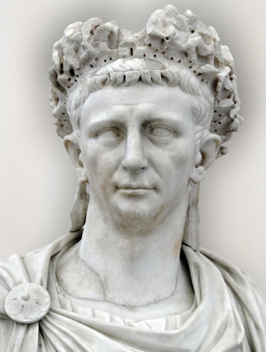 A bust of Emperor Claudius.