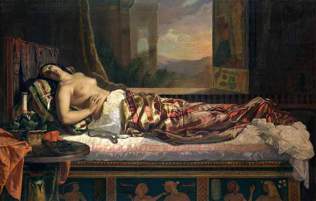 The death of Cleopatra by German Von Bohm (1841) (CC BY-SA 3.0)
