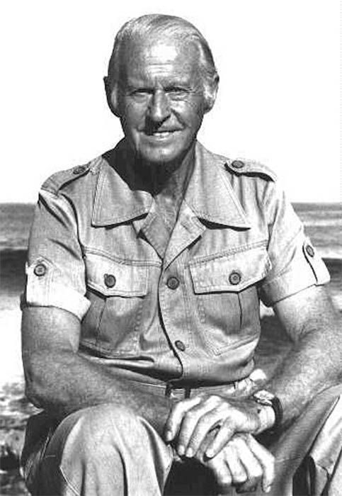 Portrait of Thor Heyerdahl, in the 1980s. (Public Domain).