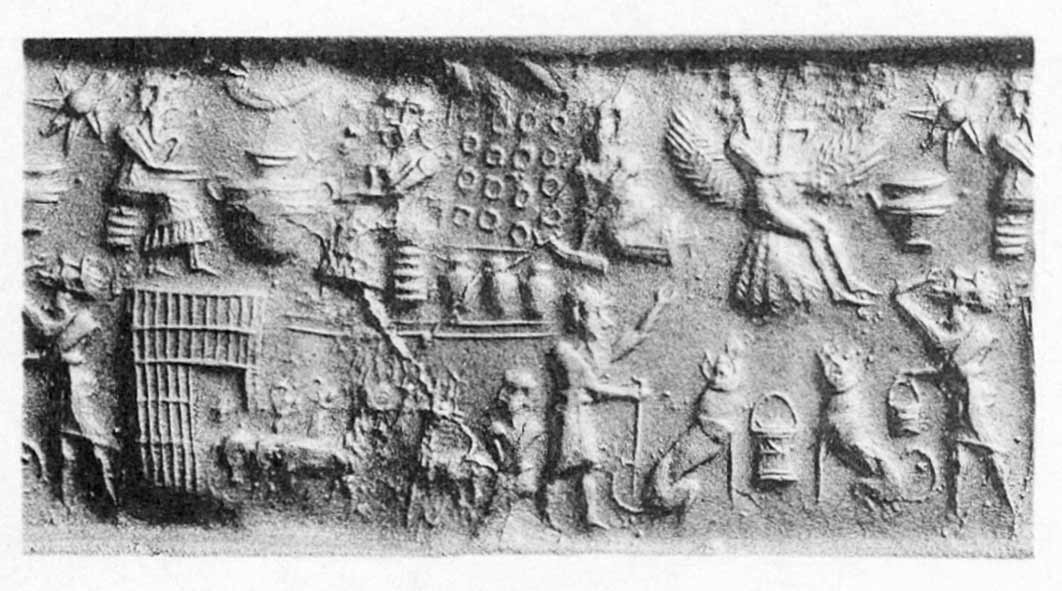 The Myth of Etana. Seal impression of the Akkadian Empire period. (Public Domain)