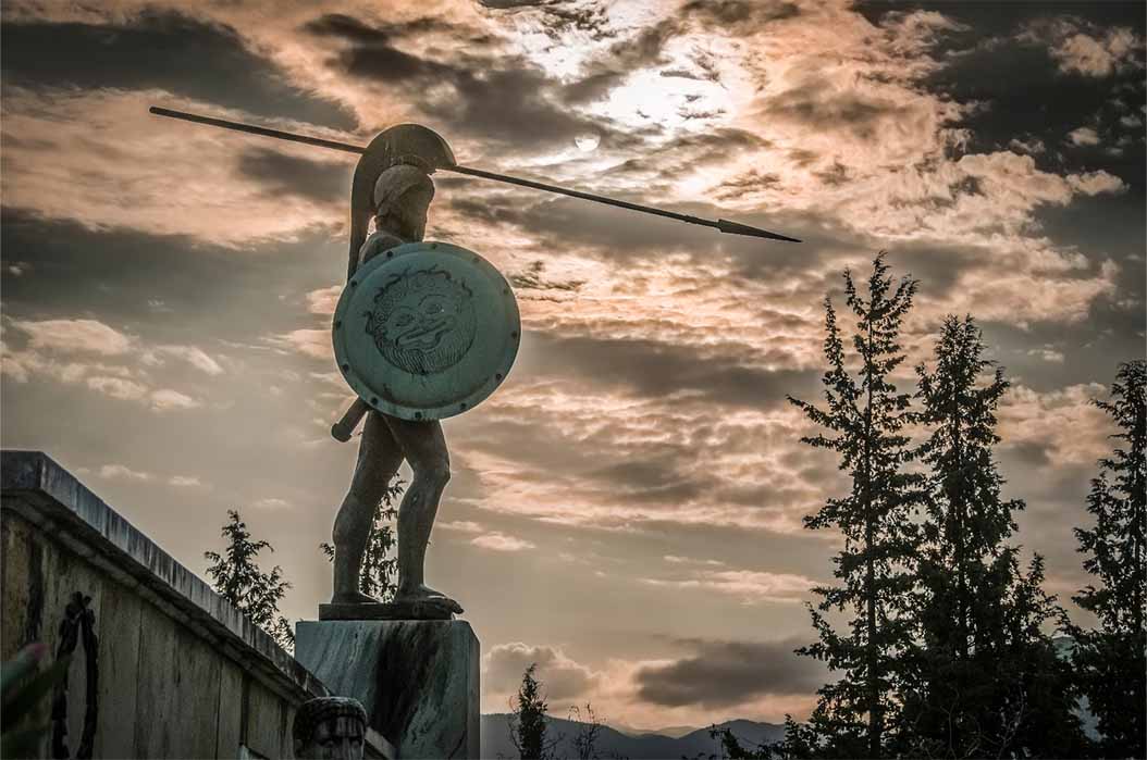 Statue of King Leonidas who led the Spartans at the Battle of Thermopylae (Aggelos Images /Adobe Stock)