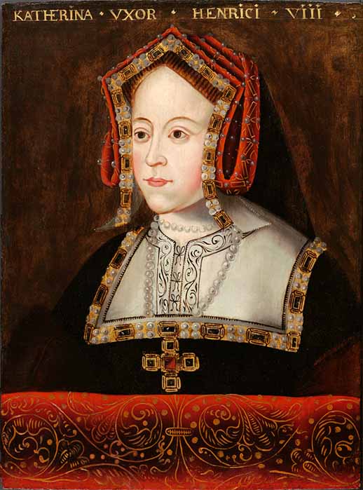 Complimentary portrait of Katherine of Aragon, with a slightly protruding jaw (1560) (Public Domain)