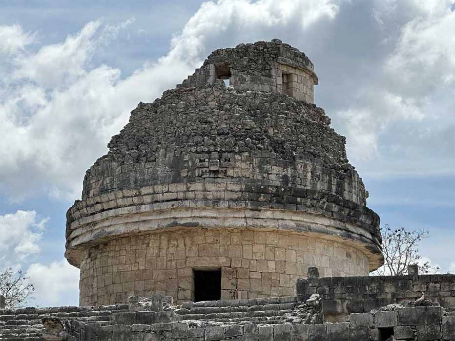 El Caracol, the Observatory- at Chichén Itzá. The building as a whole is aligned to the northerly extremes where Venus rises. (Image: © Jonathon Perrin)