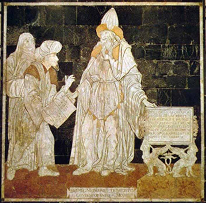 Hermes Trismegistus, floor mosaic in the Cathedral of Siena (Public Domain)