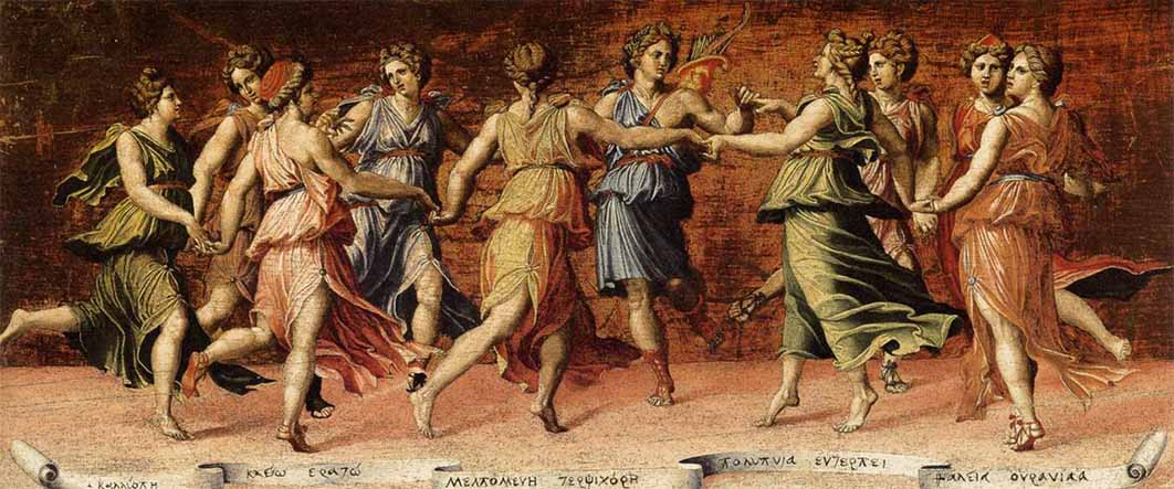 Apollo and the Muses by Baldassarre Peruzzi (1514) (Public Domain)