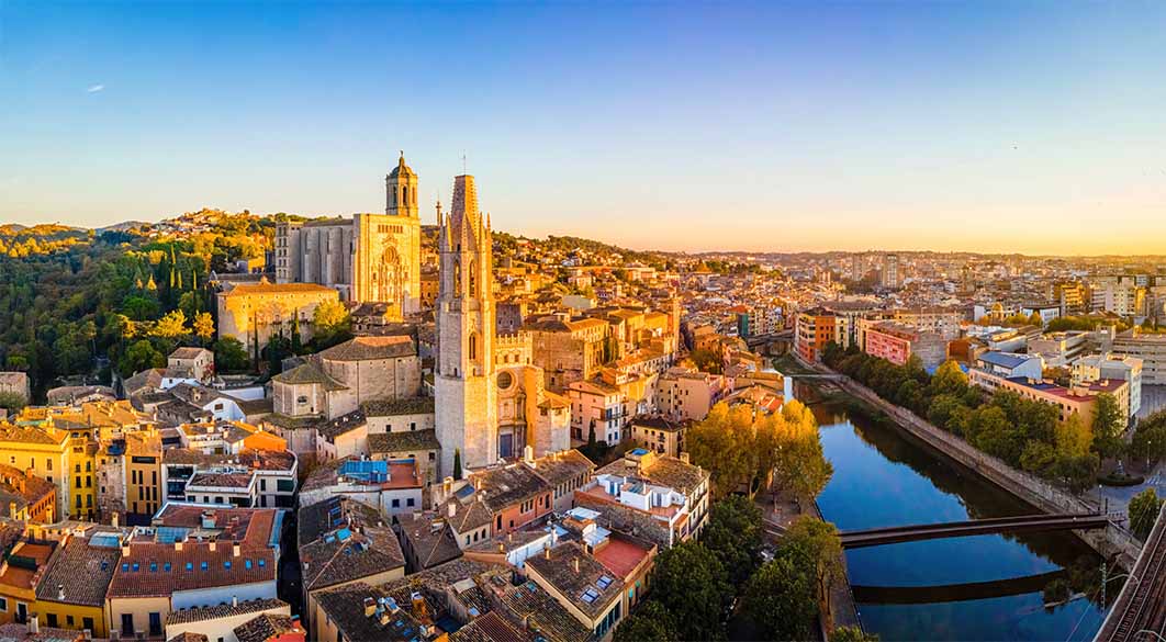 Arial view of modern Girona (alexey_fedoren/Adobe Stock)