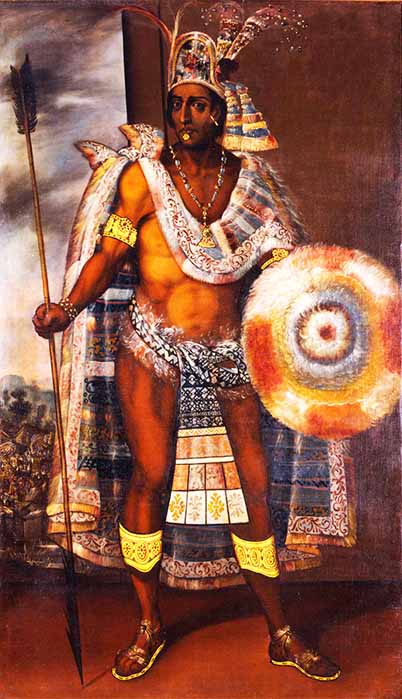 Portrait of Moctezuma II (1466-1520),  attributed to Antonio Rodriguez (Public Domain)