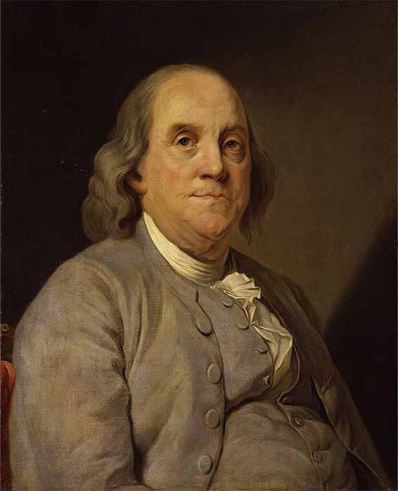 A portrait of Benjamin Franklin by Joseph Siffrein Duplessis. (Public Domain)