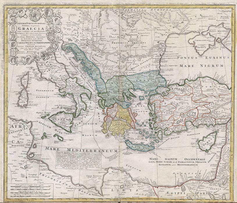 Homann Heirs finest and most appealing maps of the ancient Greek World. (1741) (Public Domain)