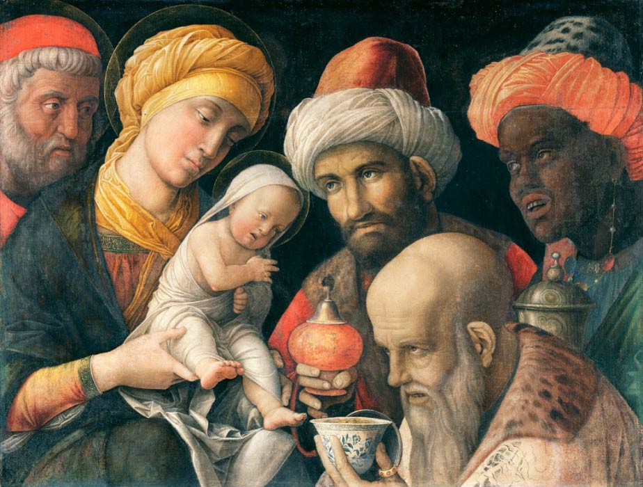 Adoration of the Magi by Andrea Mantegna (1495 ) Getty Centre (Public Domain)