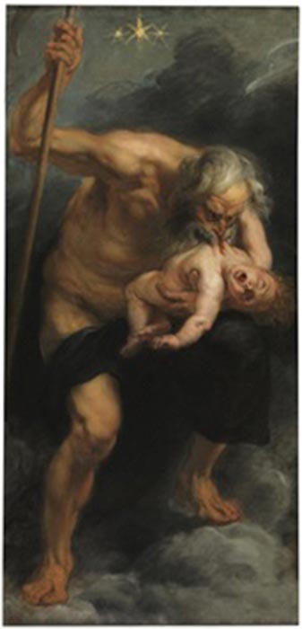 Kronos devouring his son by Peter Paul Rubens (1636 - 1638) Museo del Prado (Public Domain)