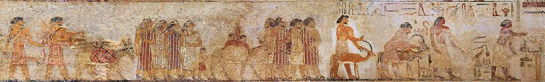 A group of West Asiatic foreigners, possibly Canaanites, labelled as Aamu