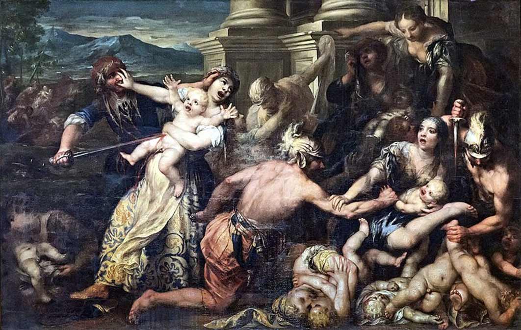 The massacre of innocents by Niccolò Bambini. Basilica Santa Maria Gloriosa dei Frari. (CC BY-SA 4.0)
