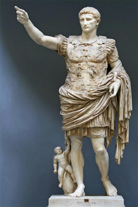 Augustus of Prima Porta (First Century) Vatican Museums (Public Domain)