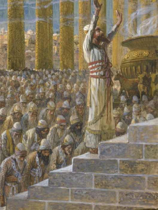 Solomon prays at the temple in Jerusalem. (James Tissot / Public domain )