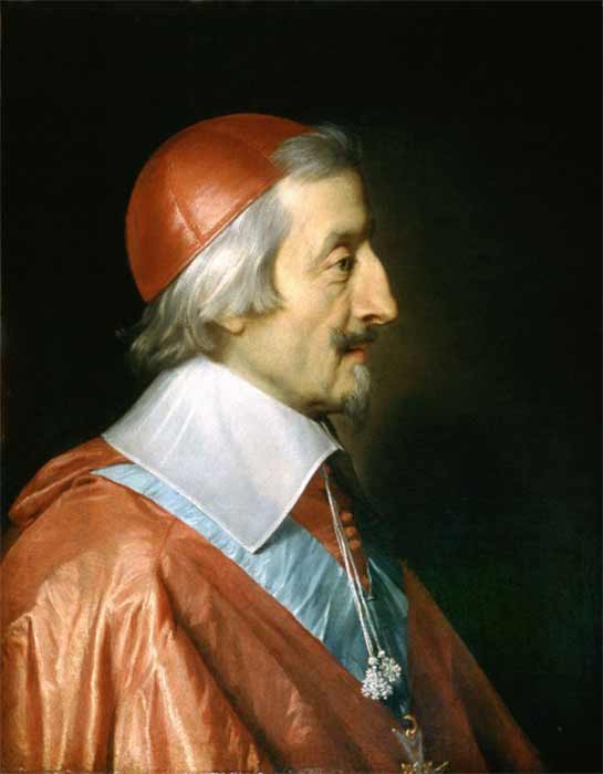 Cardinal Richelieu  (1642) Musées de la ville de Strasbourg  (Public Domain) and Jean-Baptiste Cobert (1666) Metropolitan Museum of Art (Public Domain)